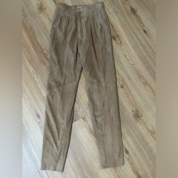 Vintage Vakko tan suede pants, XS - Picture 1 of 10